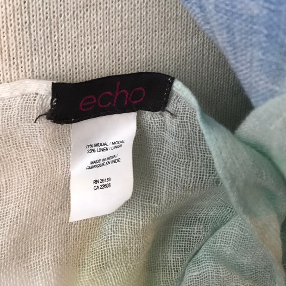 Echo Modal/Linen Watercolor Scarf/Wrap - Picture 5 of 5